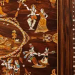 36" Life Leela's Of Lord Krishna | Rosewood Panel With Inlay Work | Handmade in India, Ishwar Arts and Crafts