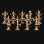 Navagraha With Vahana Set | Bronze Statue | Handmade In India, Ishwar Arts and Crafts