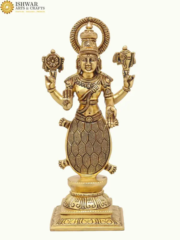 12" Dashavtara of Lord Vishnu | Set of Ten | Brass Statues, Ishwar Arts and Crafts
