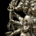 3" Small Superfine Sitting Panchamukhi Lord Hanuman | Brass Statue, Ishwar Arts and Crafts