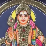 Standing Lord Murugan (kartikeya) Tanjore Painting with Frame, Ishwar Arts and Crafts