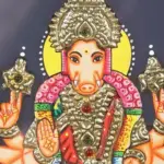 Eight Armed Goddess Varahi Tanjore Painting with Frame, Ishwar Arts and Crafts