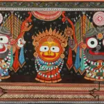 Shri Jagannatha in Nagarjuna Vesha Pattachitra Painting | Natural Colors Painting on Tussar Silk, Ishwar Arts and Crafts