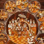 35" Life of Lord Rama - Ram Darbar | Rosewood Panel With Inlay Work | Handmade in India, Ishwar Arts and Crafts