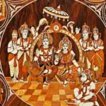 35" Life of Lord Rama - Ram Darbar | Rosewood Panel With Inlay Work | Handmade in India, Ishwar Arts and Crafts