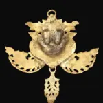 11" Kirtimukha Wall Hanging Mask in Brass, Ishwar Arts and Crafts