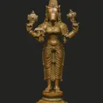 5" Standing Goddess Varahi | Panchaloha Bronze Statue from Tamil Nadu | Madhuchista Vidhana (Lost-Wax), Ishwar Arts and Crafts