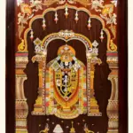 48" 3D Bhagwan Tirupati Balaji (Lord Venkateshwara) | Wood Panel with Inlay Work | Handmade, Ishwar Arts and Crafts