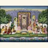 Lord Krishna As Shrinathji Pichwai Painting | Natural Color On Cloth, Ishwar Arts and Crafts