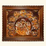 35" Life of Lord Rama - Ram Darbar | Rosewood Panel With Inlay Work | Handmade in India, Ishwar Arts and Crafts
